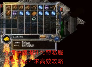 如何快速提升传奇私服角色等级?求高效攻略 如何快速提升传奇私服角色等级?求高效攻略
