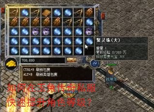 如何在玉兔传奇私服快速提升角色等级? 如何在玉兔传奇私服快速提升角色等级?